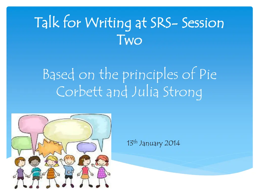 talk for writing at srs talk for writing 1