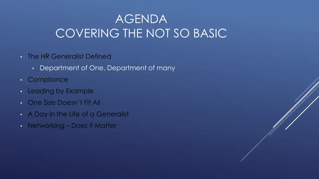 agenda