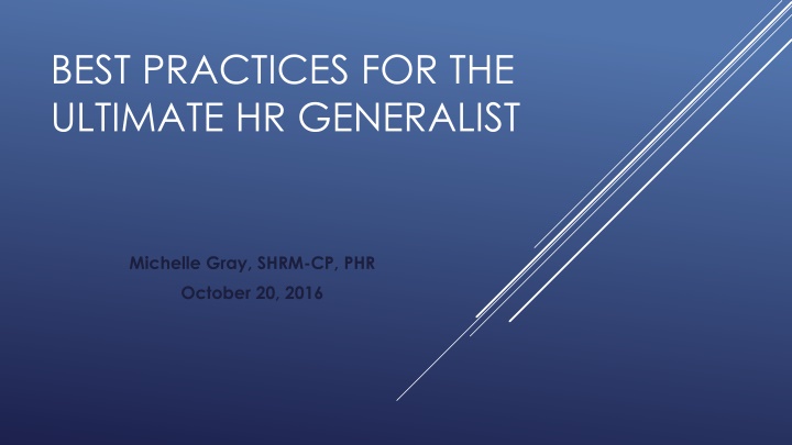 best practices for the ultimate hr generalist