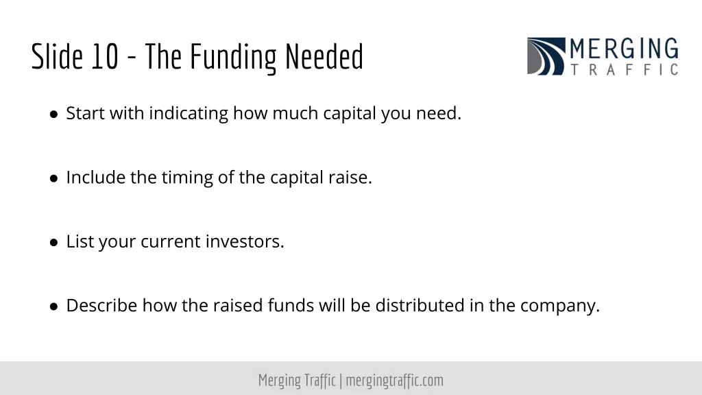 slide 10 the funding needed