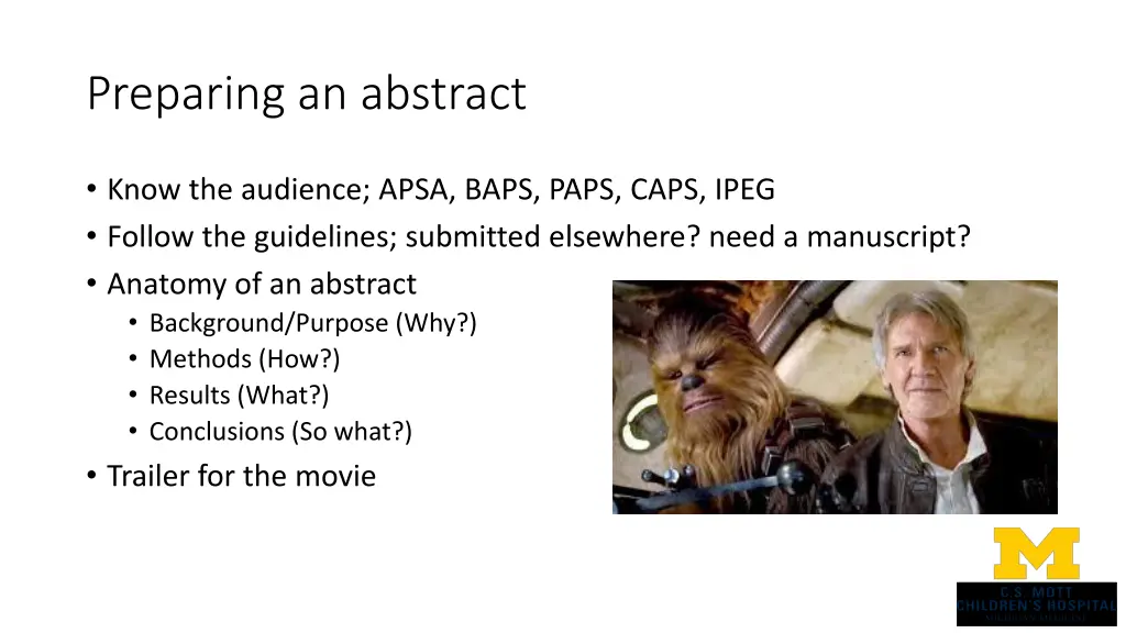 preparing an abstract