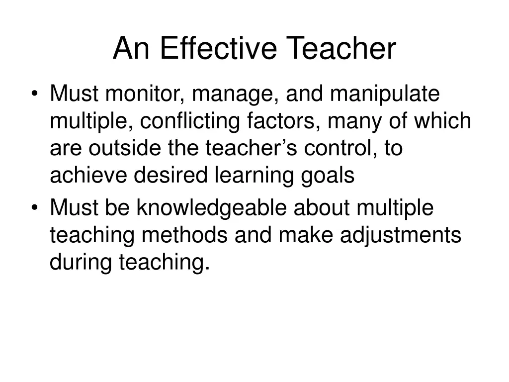 an effective teacher