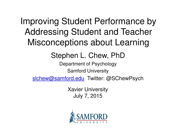 improving student performance by addressing