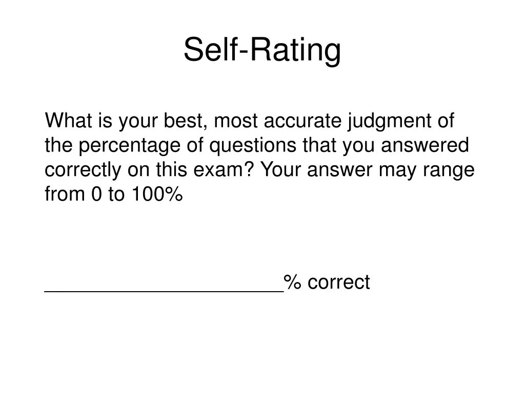 self rating