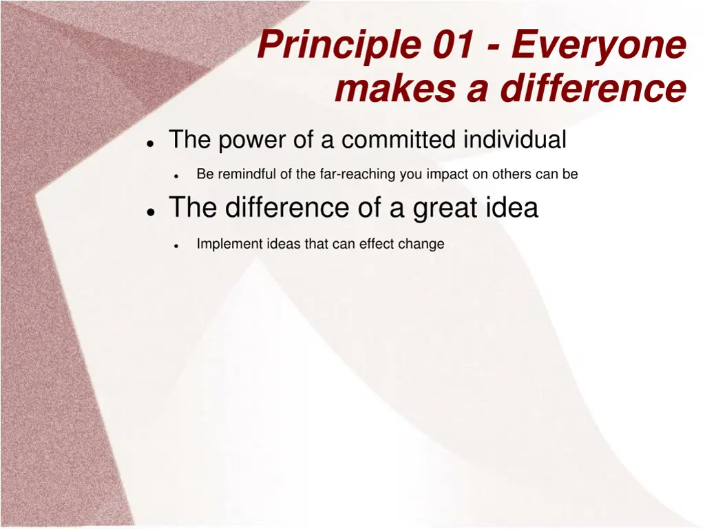 principle 01 everyone makes a difference 1