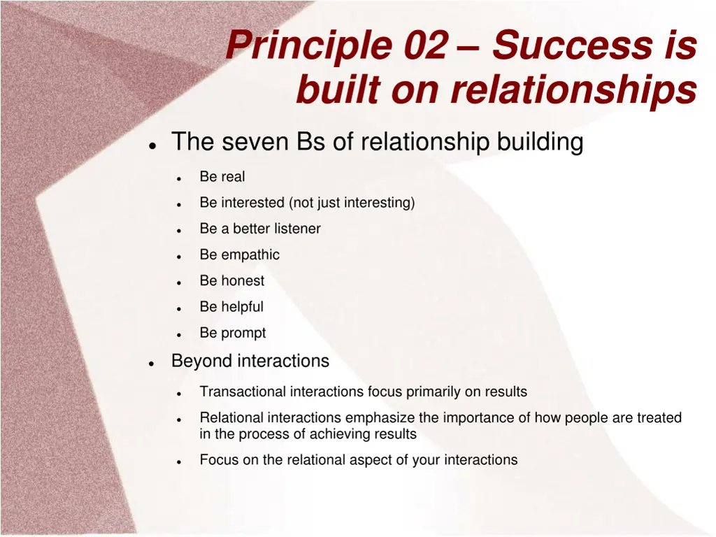 principle 02 success is built on relationships 1