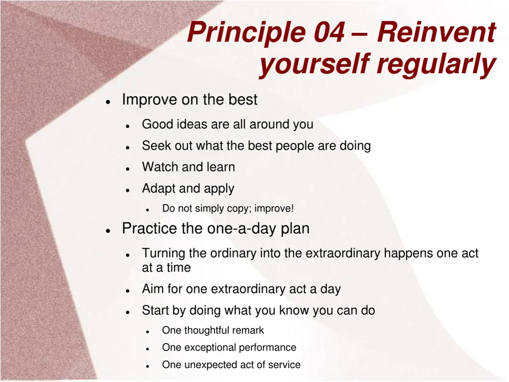 principle 04 reinvent yourself regularly 2