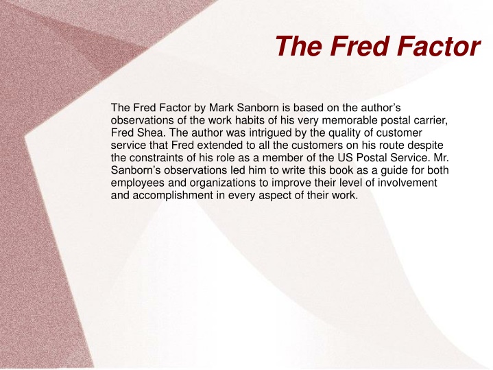 the fred factor