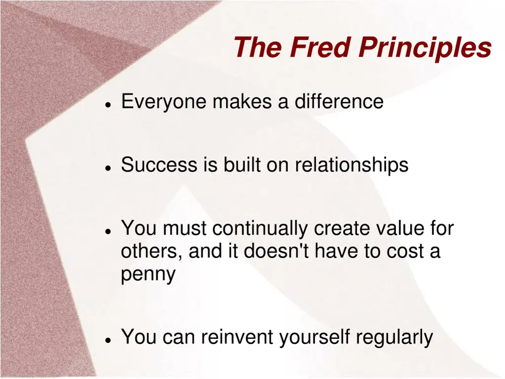 the fred principles