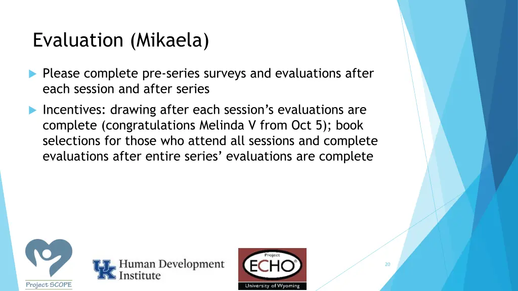 evaluation mikaela