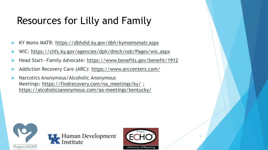 resources for lilly and family