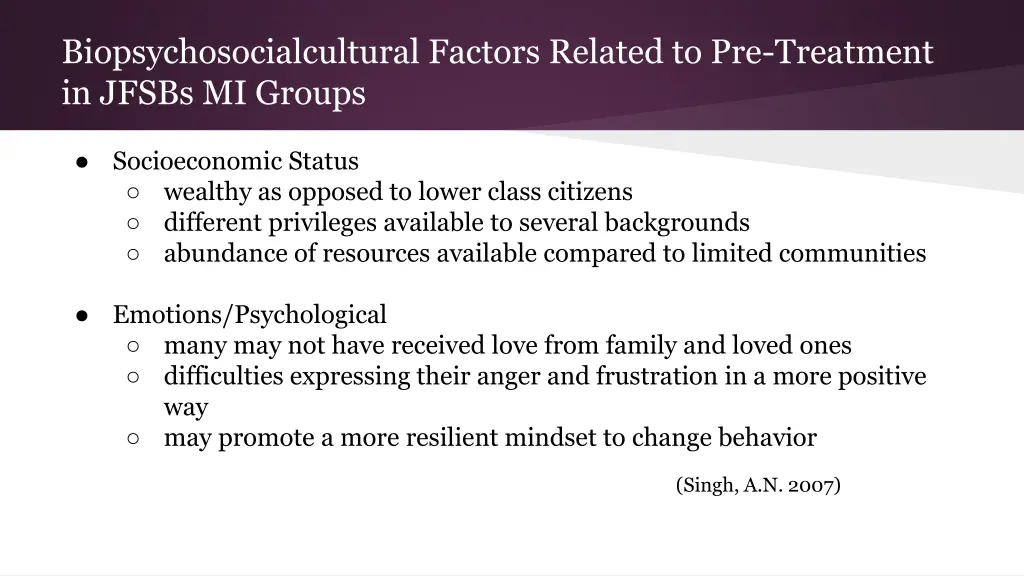 biopsychosocialcultural factors related