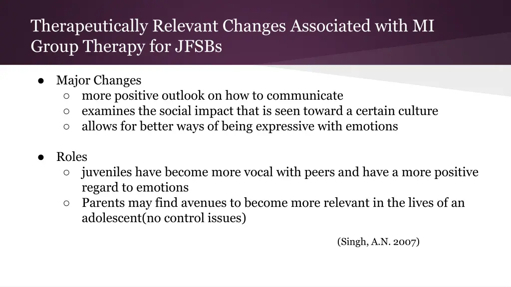 therapeutically relevant changes associated with