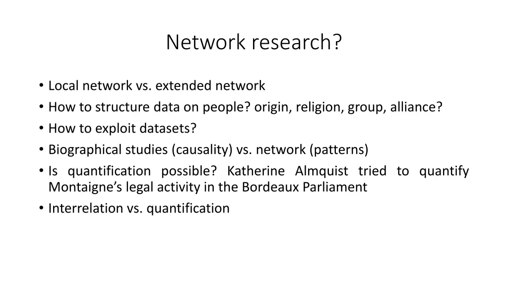 network research