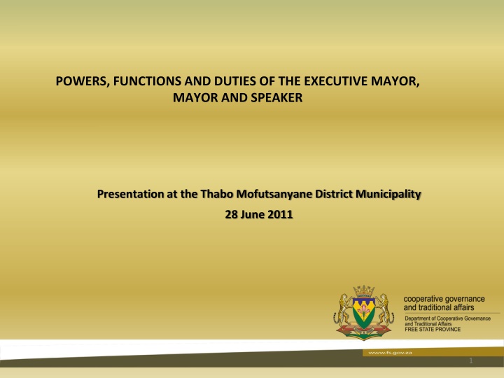 powers functions and duties of the executive