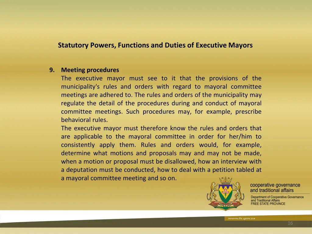 statutory powers functions and duties 14