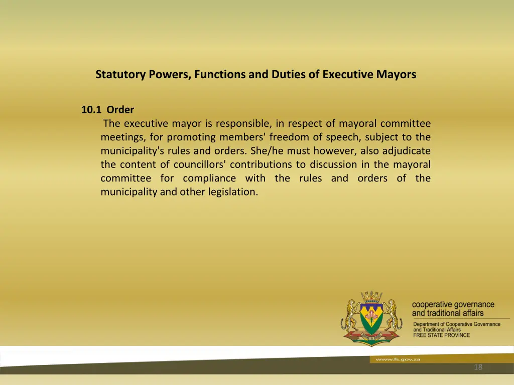 statutory powers functions and duties 16