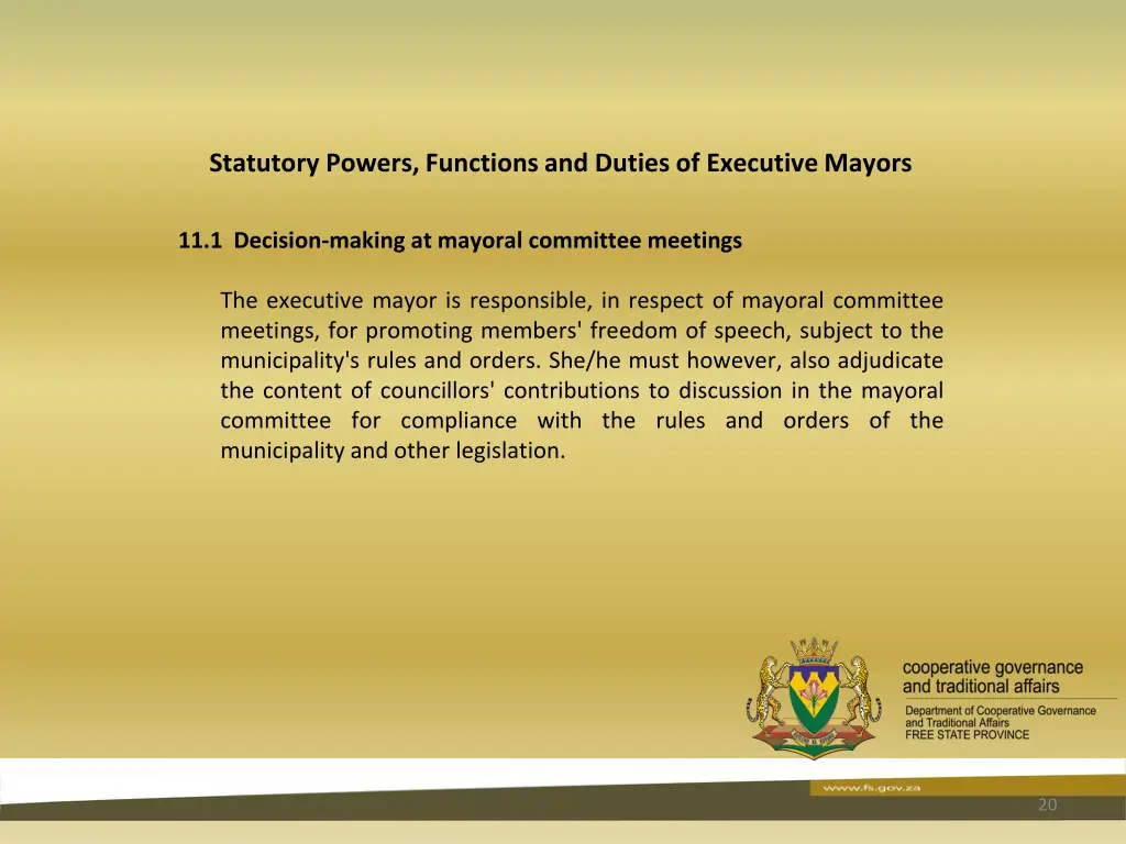 statutory powers functions and duties 18