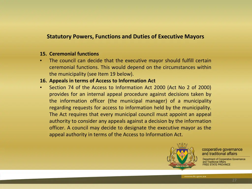 statutory powers functions and duties 25