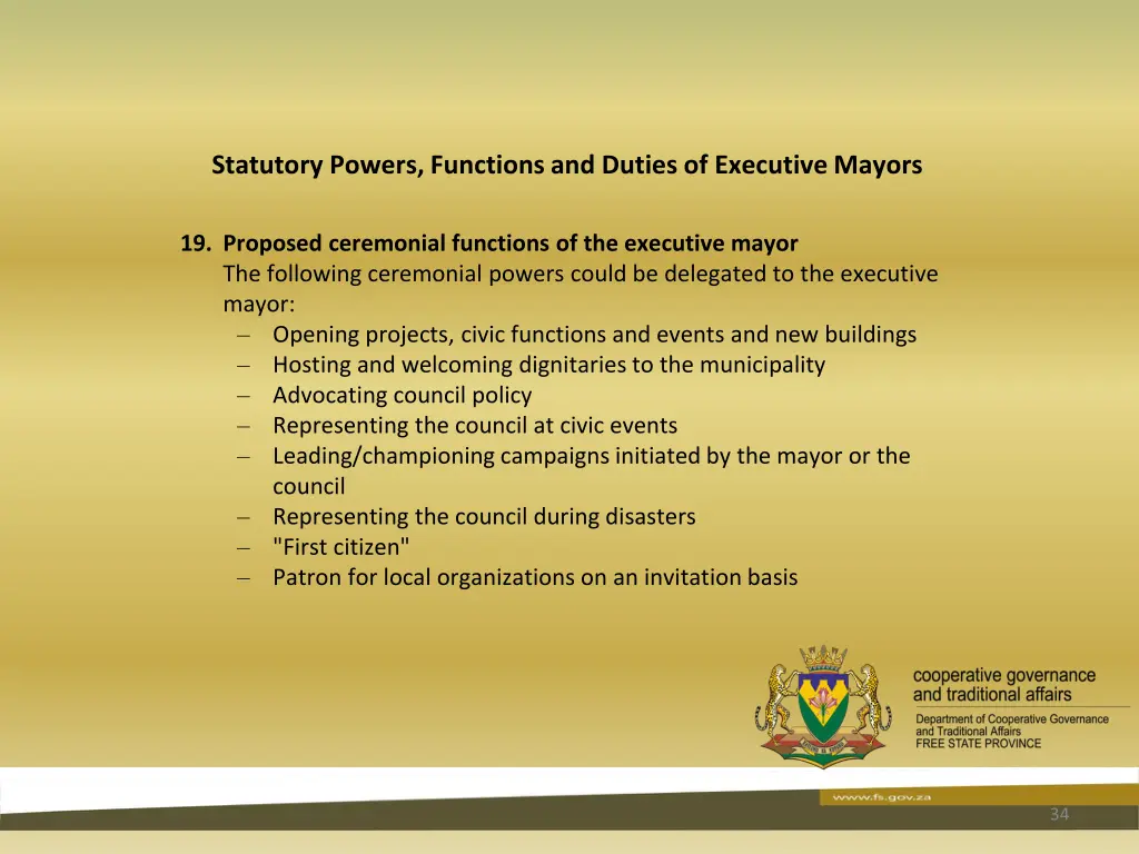 statutory powers functions and duties 32