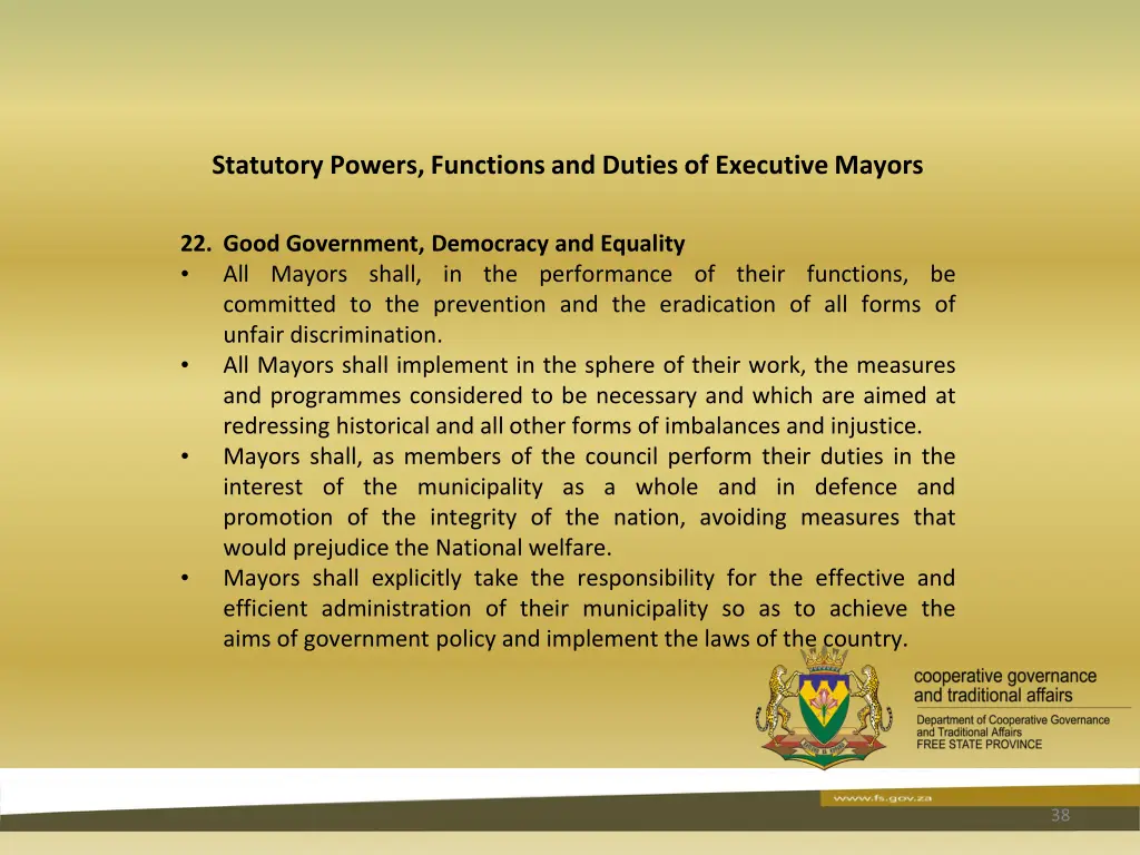 statutory powers functions and duties 36