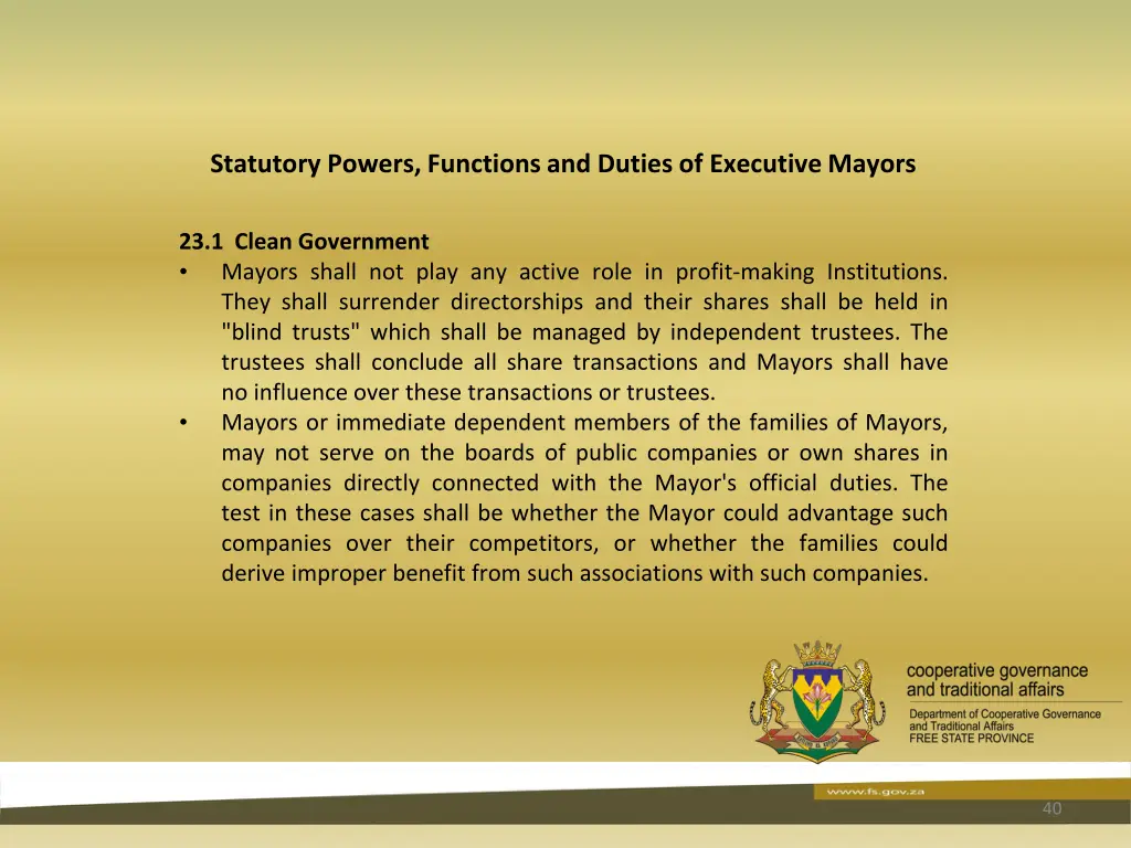 statutory powers functions and duties 38