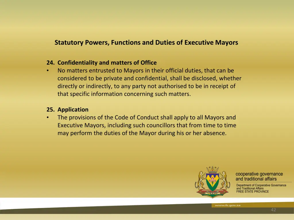 statutory powers functions and duties 40