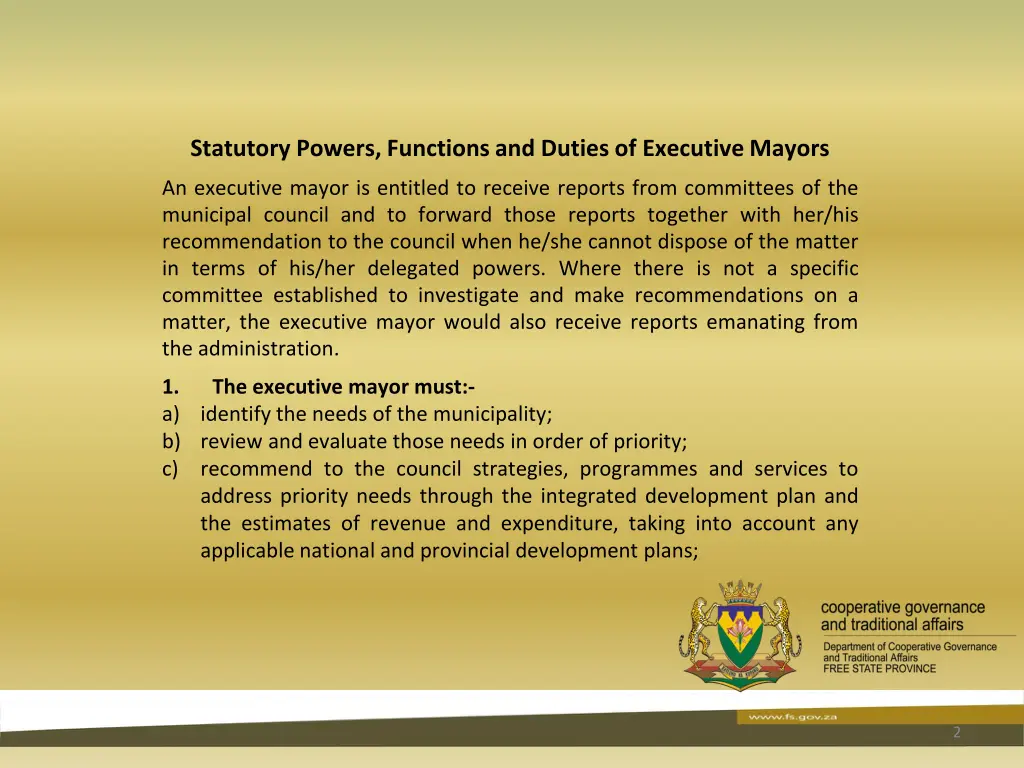 statutory powers functions and duties