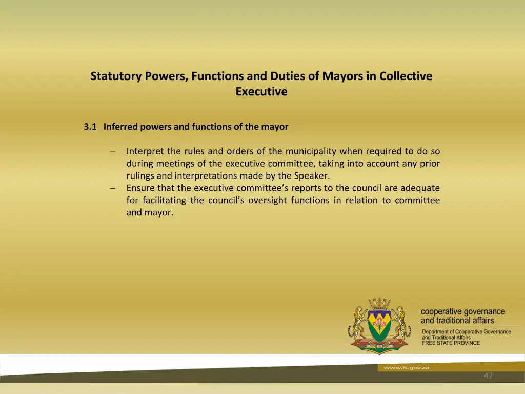 statutory powers functions and duties of mayors 4