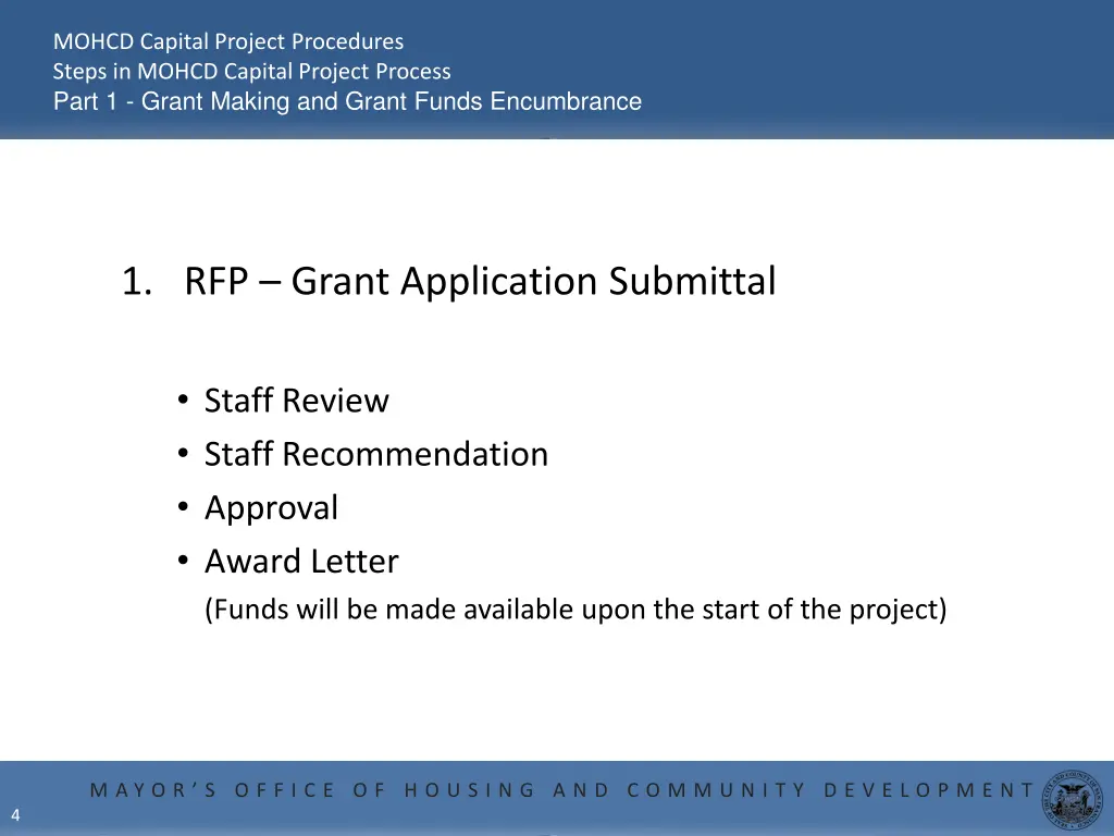 mohcd capital project procedures steps in mohcd 2