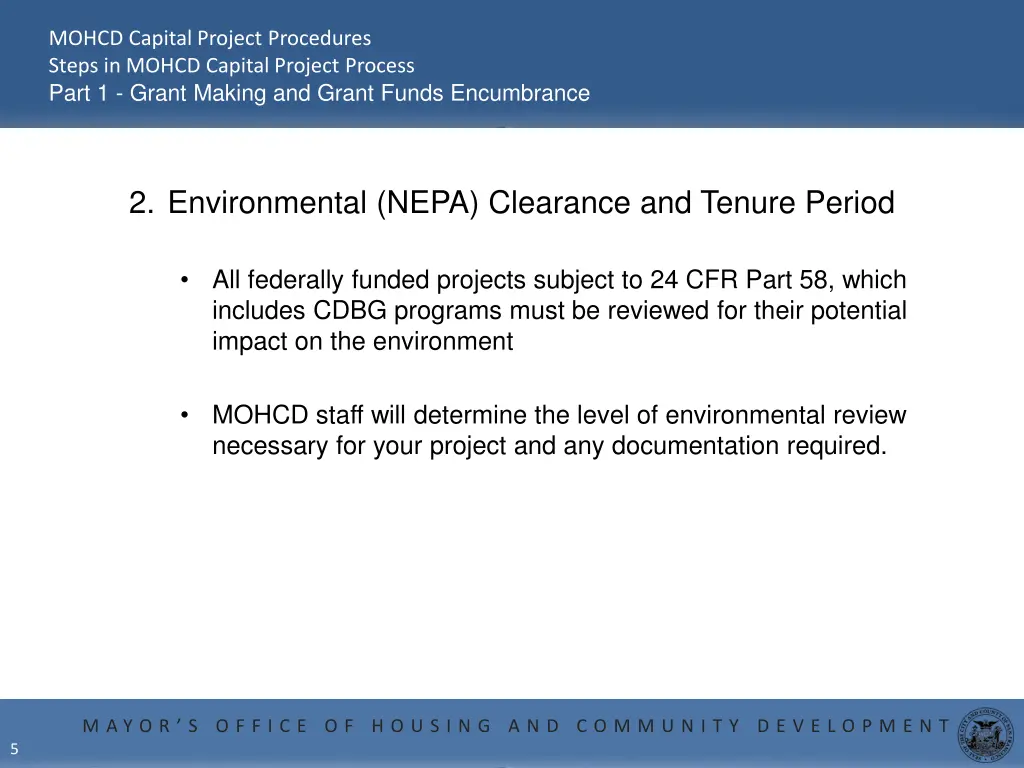 mohcd capital project procedures steps in mohcd 3