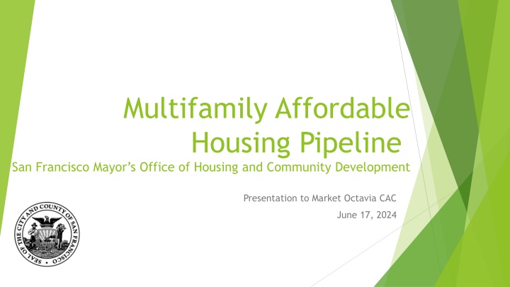 multifamily affordable housing pipeline