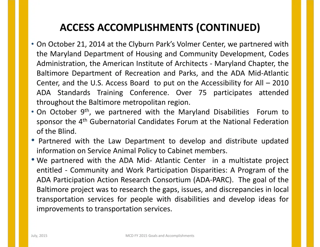 access accomplishments continued 1