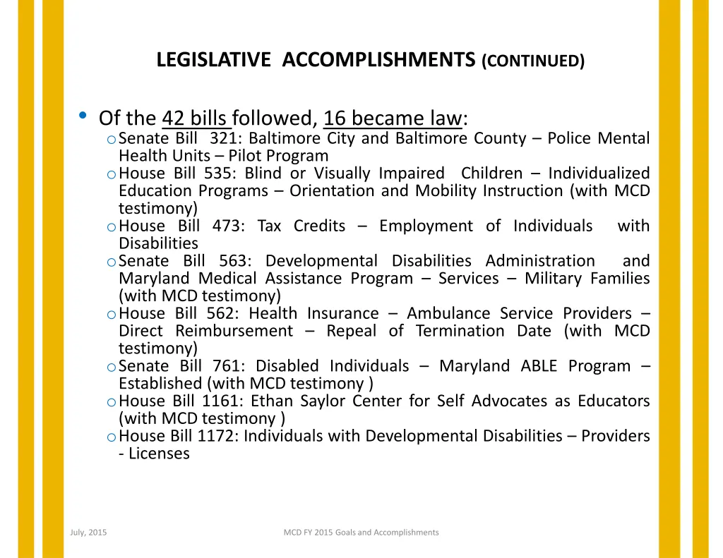 legislative accomplishments continued 2