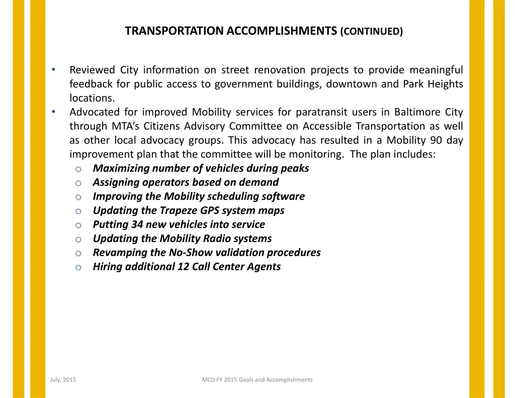 transportation accomplishments continued 1