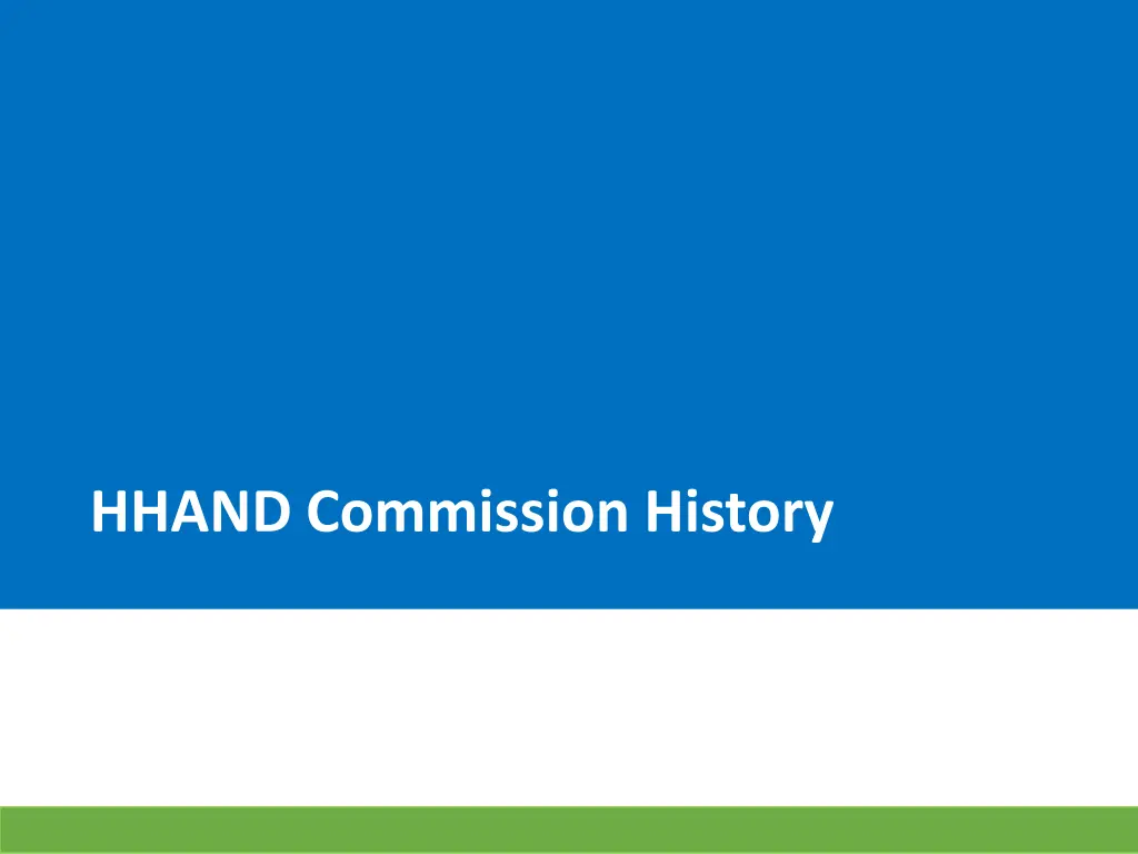 hhand commission history