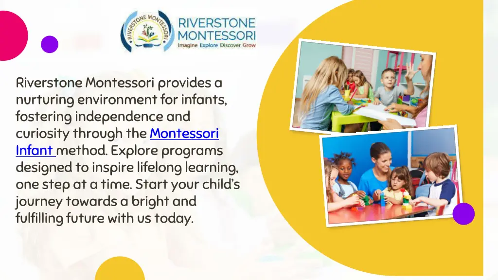 riverstone montessori provides a nurturing