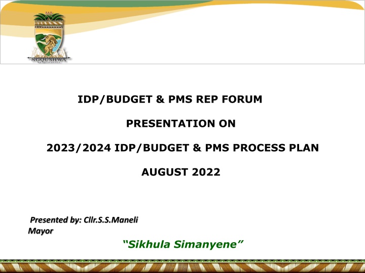 idp budget pms rep forum