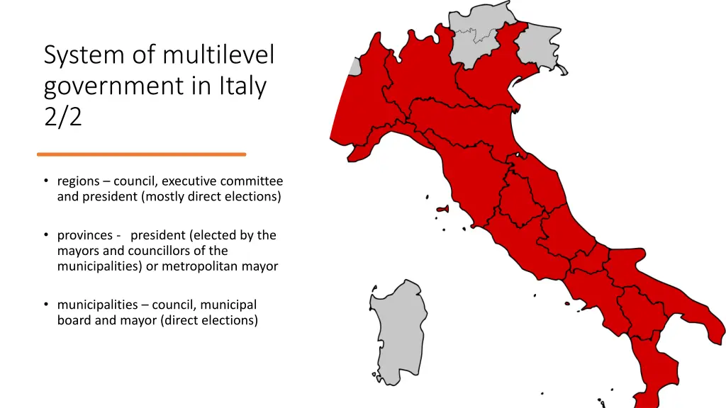 system of multilevel government in italy 2 2