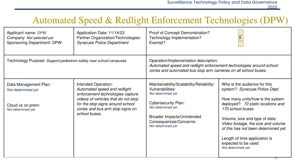 surveillance technology policy and data governance 13