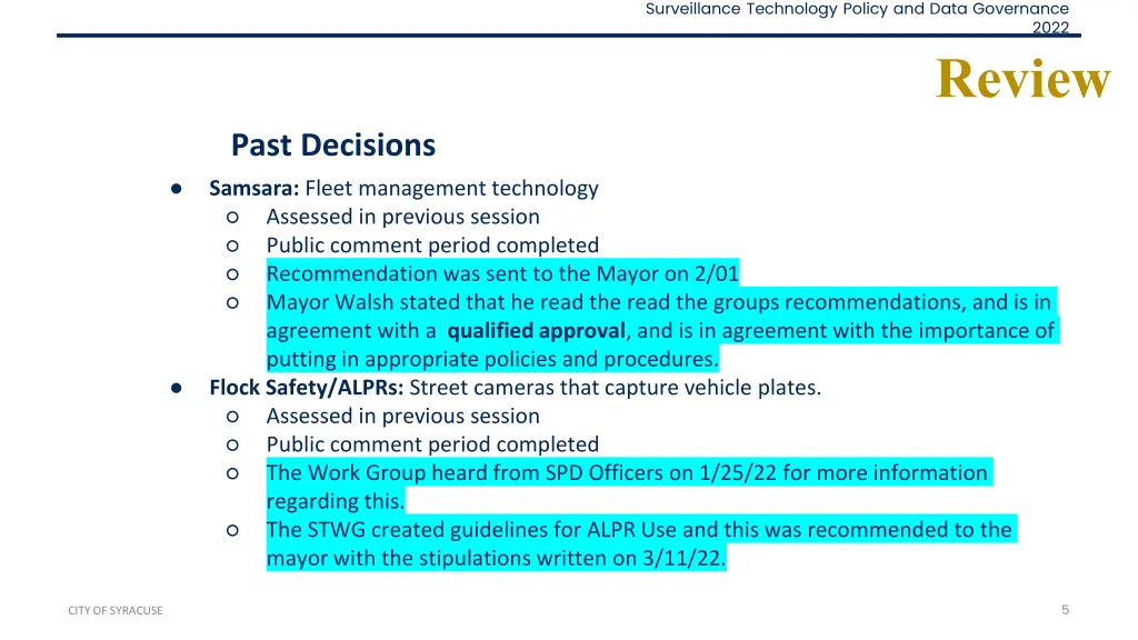 surveillance technology policy and data governance 4