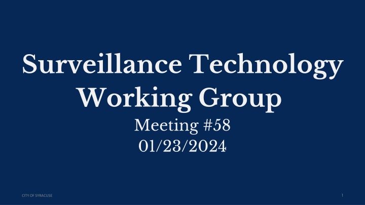 surveillance technology policy and data governance