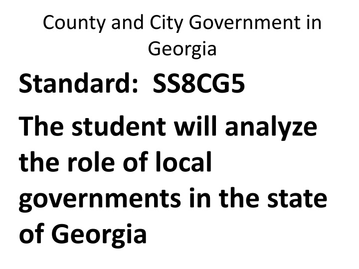 county and city government in georgia standard