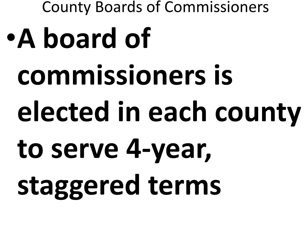 county boards of commissioners a board