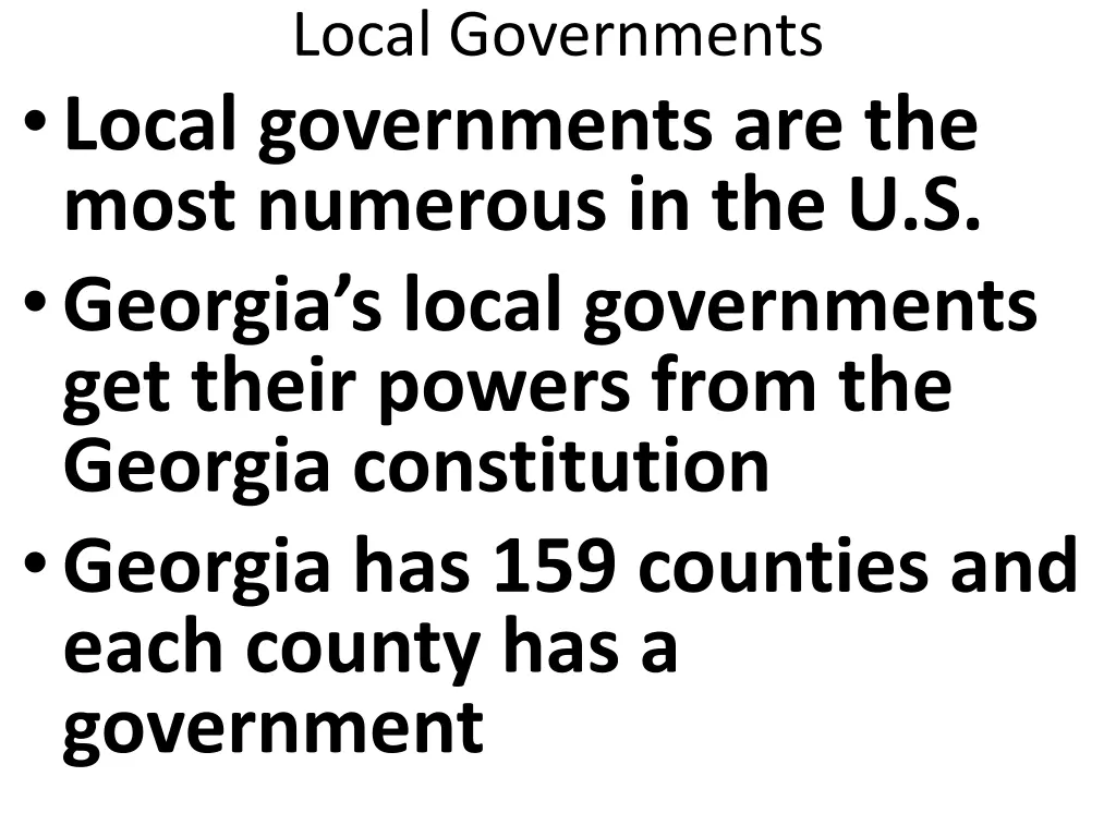 local governments