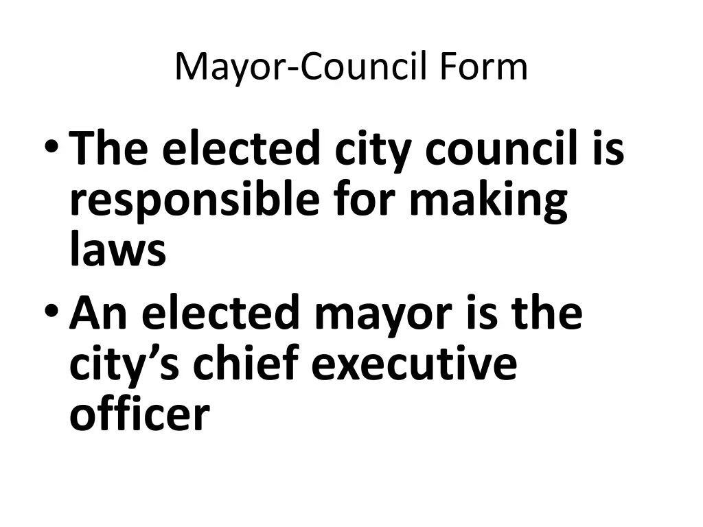 mayor council form