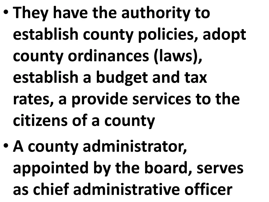 they have the authority to establish county