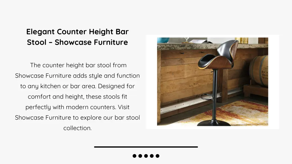 elegant counter height bar stool showcase