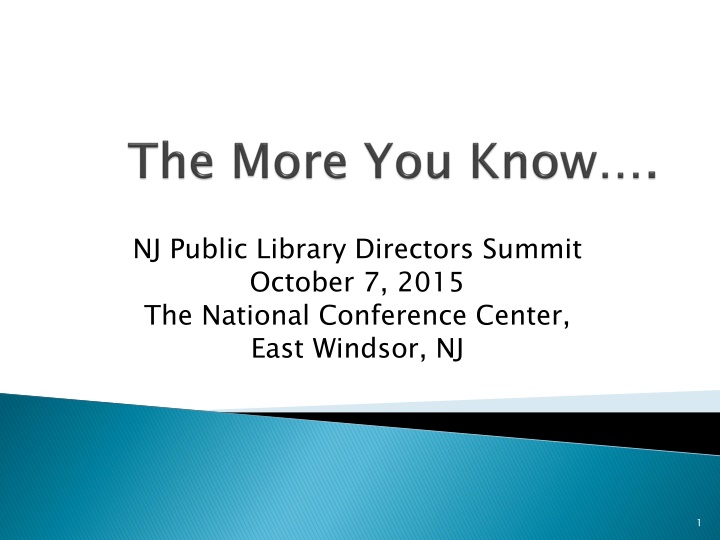 nj public library directors summit october 7 2015