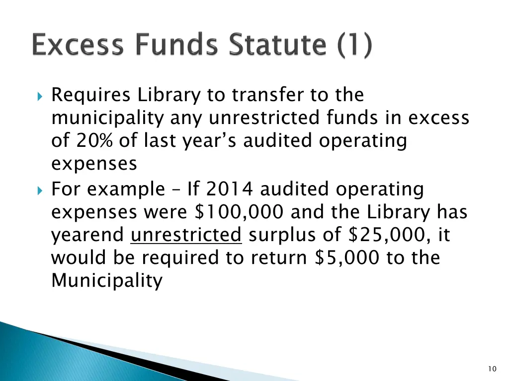 requires library to transfer to the municipality